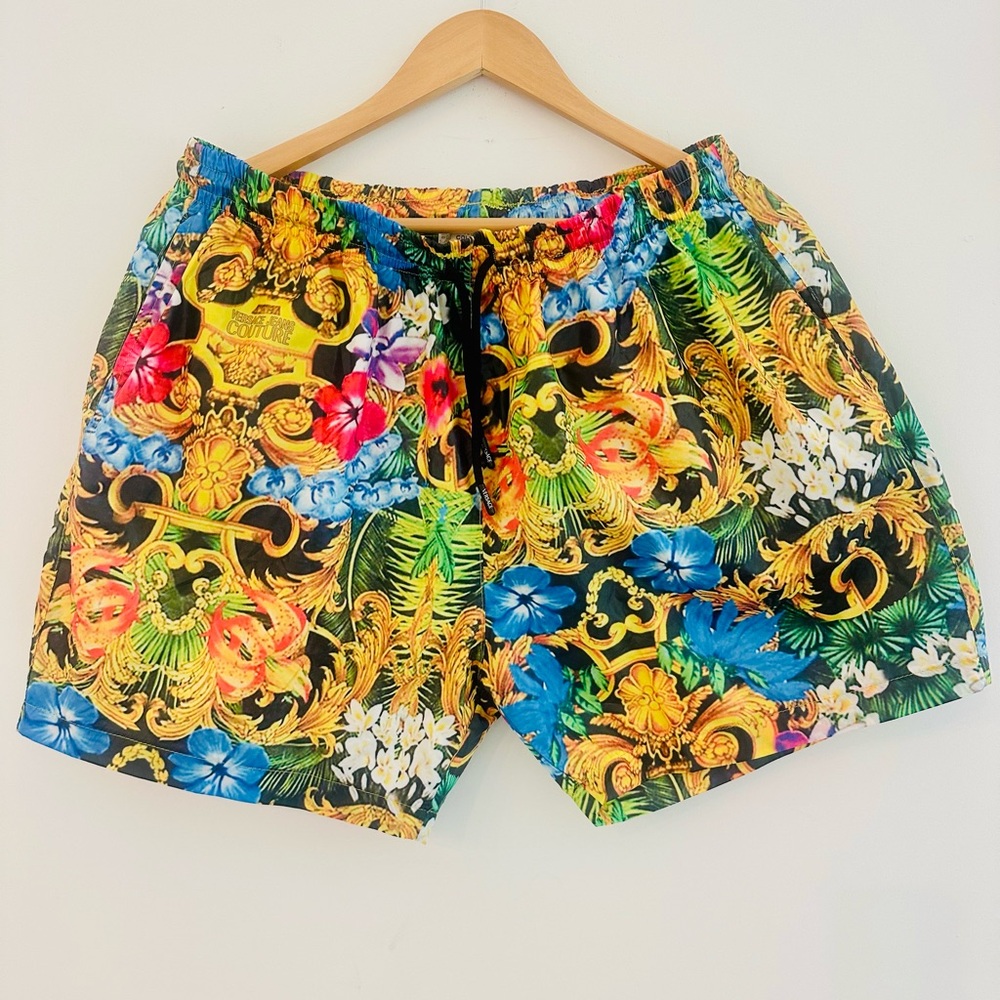 Versace Baroque -pattern swim shorts XL
